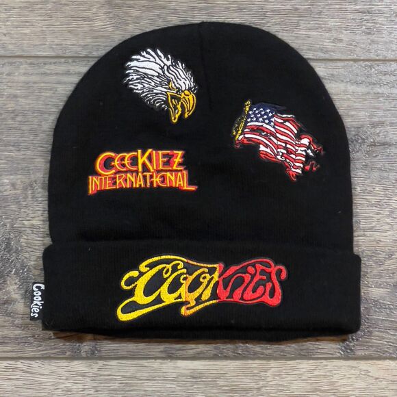 Cookies Highway Black Cuffed Beanie - One Size - Picture 6 of 10